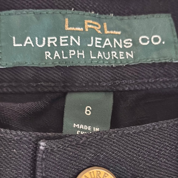 Ralph Lauren Black and Gold Straight Jeans - Picture 4 of 8